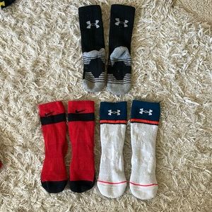 Nike Elite & Under Armour Boys Sock Bundle - Size XS